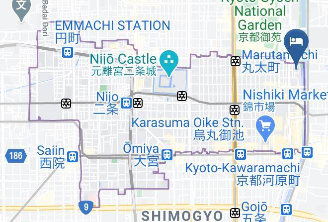 Kyoto City Nakagyo Ward - Ishicho Shogikuen Maps