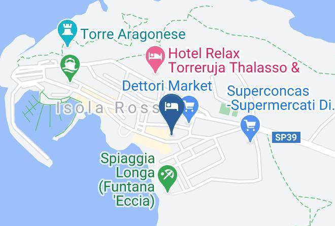 Isola Rossa Beach Map