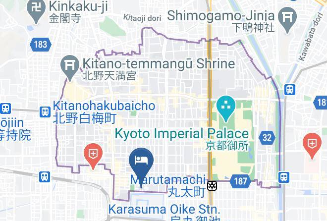 Kyoto City Kamigyo Ward - Izen Machiya Maps