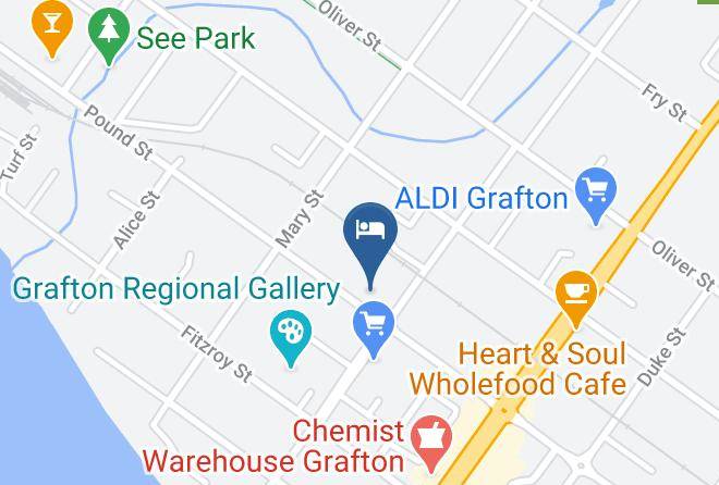 Jacaranda Hotel Grafton Map