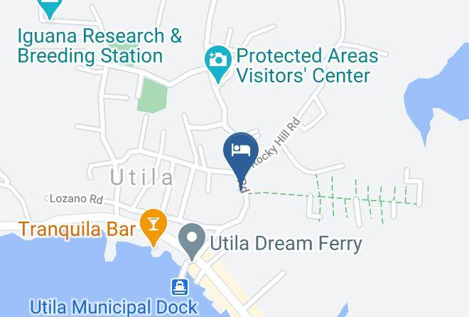 Utila - Jade Seahorse Nightland Cabins Maps