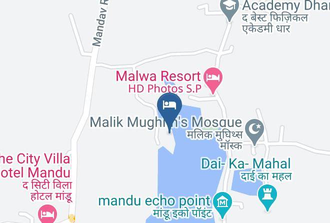 Dhar Sub District - Jahaj Mahal Hotel Mandu Maps