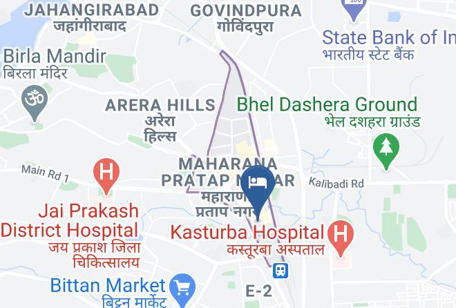 Bhopal - Jain's Hotel Rajhans Maps