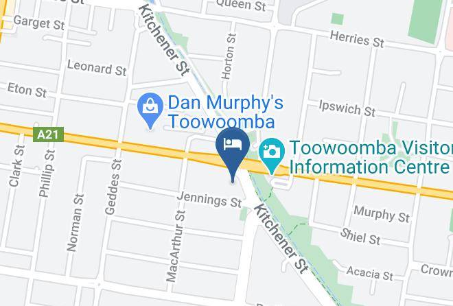 Toowoomba - James Street Motor Inn Maps