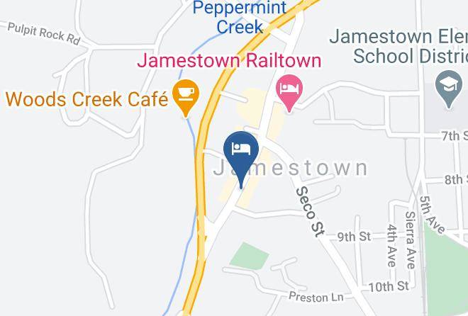 Tuolumne - Jamestown Hotel And Restaurant Maps