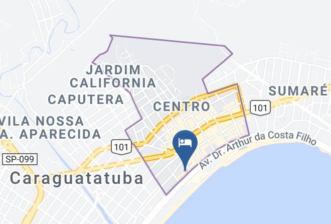 Caraguatatuba - Jangada Flat Hotel Maps