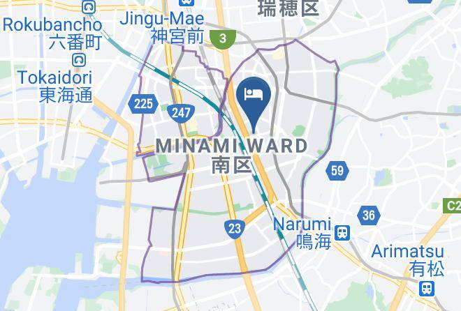 Nagoya City Minami Ward - Japanese Style Inn Shingetsu Maps