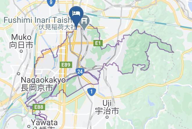 Kyoto City Fushimi Ward - Japaning Hotel Fushimi Inari Maps
