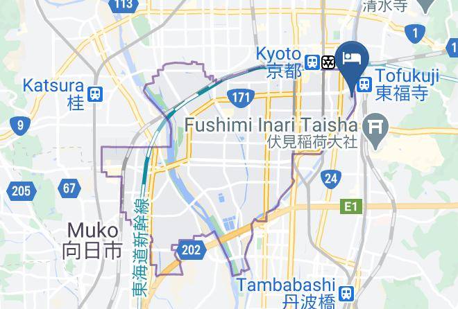 Kyoto City Minami Ward - Japaning Hotel Kuinabashi Maps