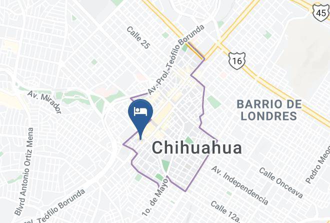 Chihuahua City Center - Jardin Del Centro Hotel Maps