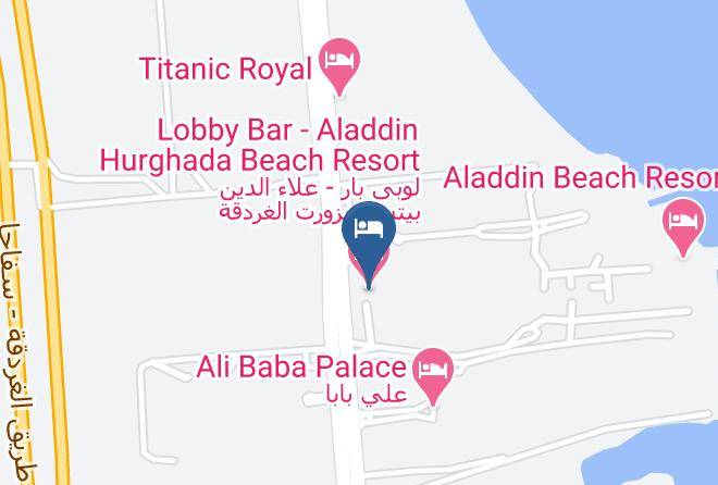 Hurghada - Lobby Bar Aladdin Hurghada Beach Resort Maps