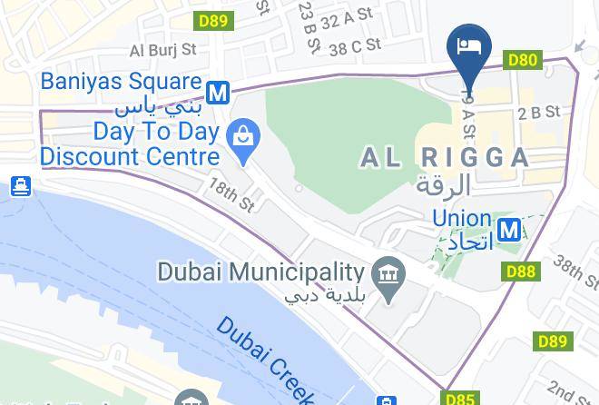 Dubai - Al Jawhara Metro Hotel Dubai Maps