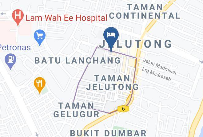 Georgetown - Jelutong Budget Hotel Maps
