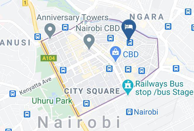 Nairobi - Jerry City Hotel Maps