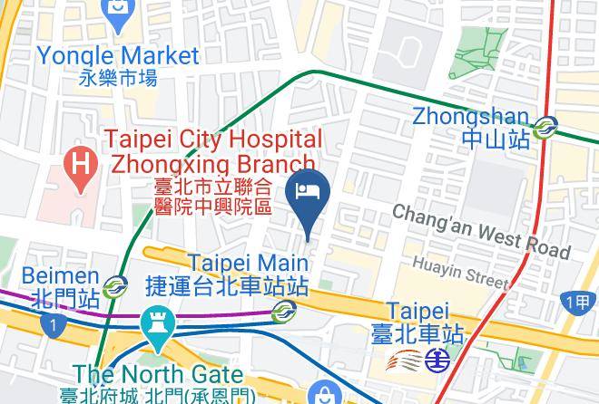 Datong District Taipei Main Station Rear Exit Market - Jia Rong Hotel Maps