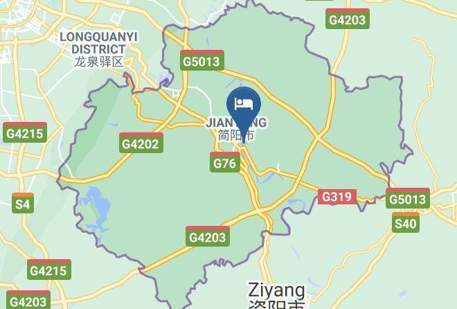 Chengdu - Jianyang Ya Gang Sheng Yi Hotel Maps