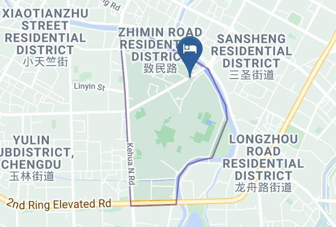 Chengdu - Jiayuan Holiday Hotel Chengdu Jiuyanqiao Chuanyin Maps