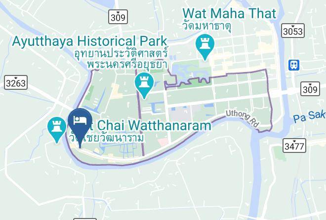 Amphoe Phra Nakhon Si Ayutthaya - Jidapa Resort Ayutthaya Maps