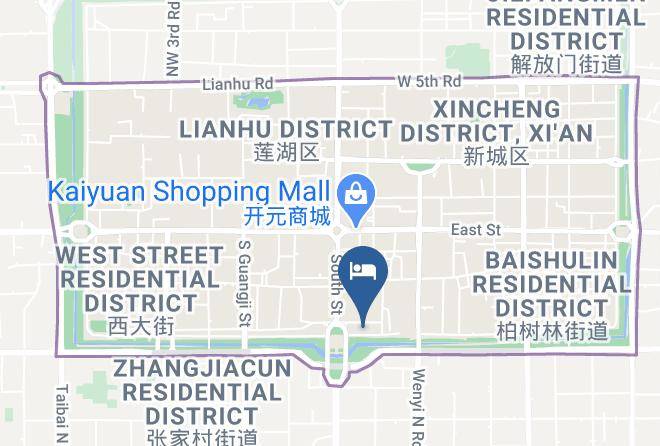 Xi An - Jienuo Courtyard Beibao Hotel Maps