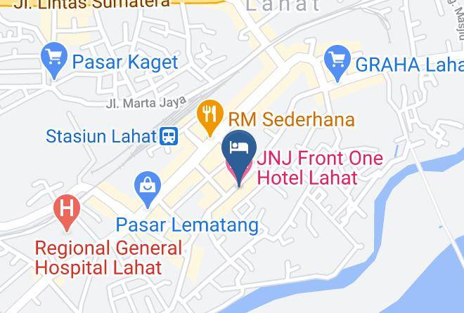 Lahat Regency - Jnj Front One Hotel Lahat Maps