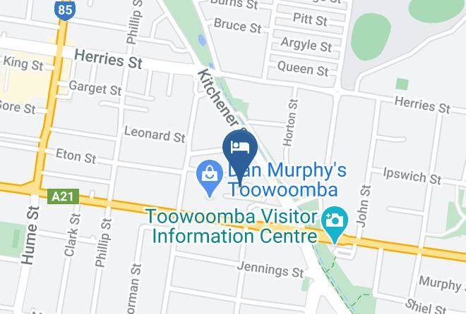 Toowoomba - Jolly Swagman Accommodation Park Maps