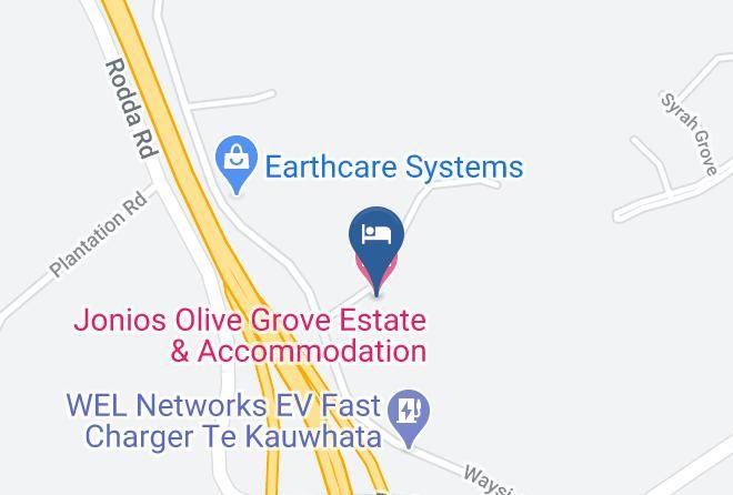 Te Kauwhata - Jonios Olive Grove Estate & Accommodation Maps
