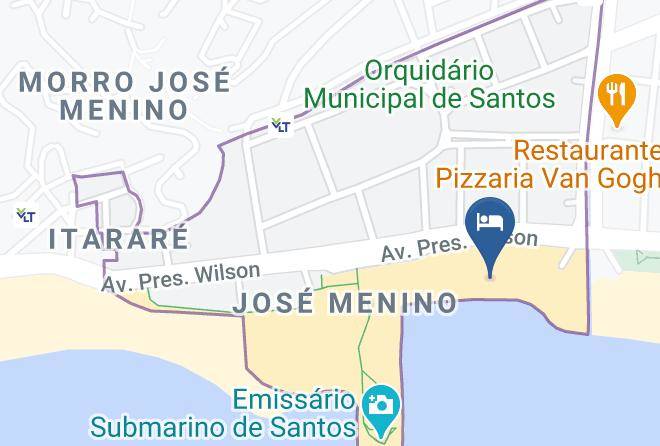 Santos - Jose Menino Beach Maps