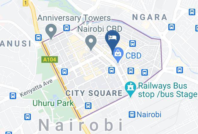 Nairobi - Jovial Palace Hotel Maps
