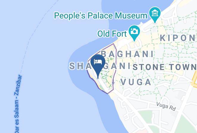 Jua Hotel Stone Town Map