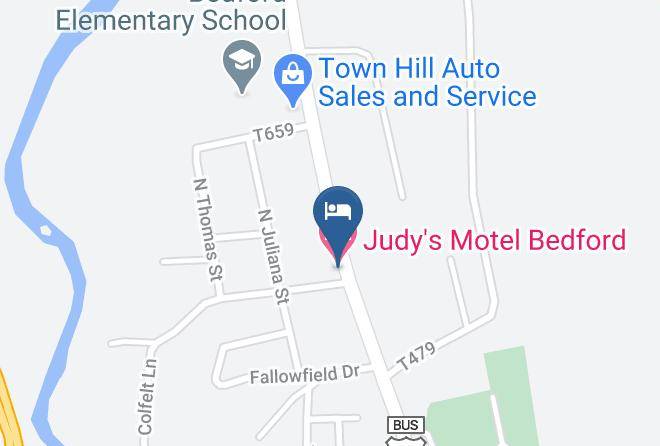 Bedford - Judy's Motel Bedford Maps