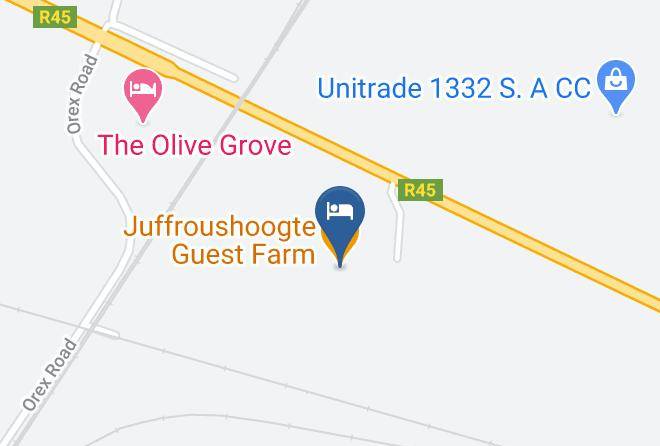 Westst - Juffroushoogte Guest Farm Maps