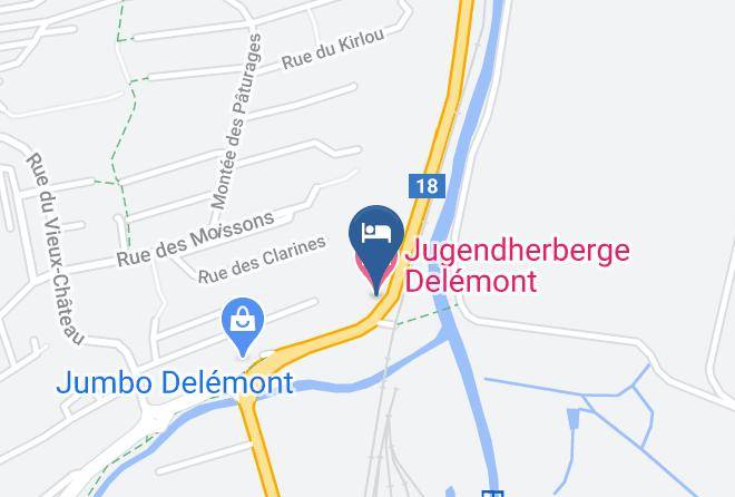 Delemont - Jugendherberge Delemont Maps