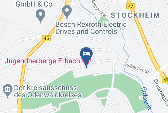 Odenwaldkreis - Jugendherberge Erbach Maps
