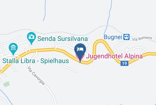 Surselva - Jugendhotel Alpina Maps