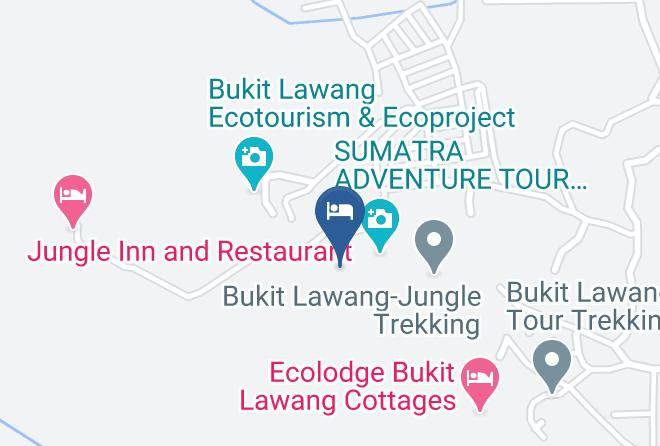 Jungle Gate Lodge Bukit Lawang Map - North Sumatra - Langkat Regency