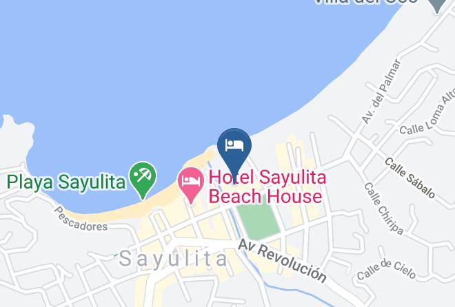 Bahia De Banderas - Junto Al Rio Beachfront Hotel Sayulita Maps