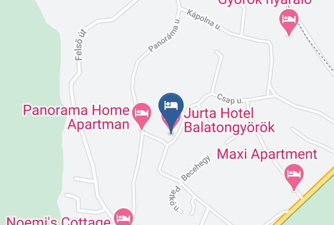 Jurta Hotel Balatongyorok Map