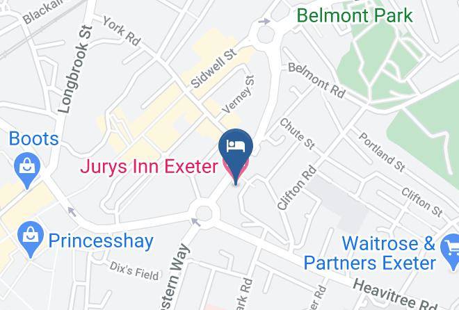 Devon - Jurys Inn Exeter Hotel Maps