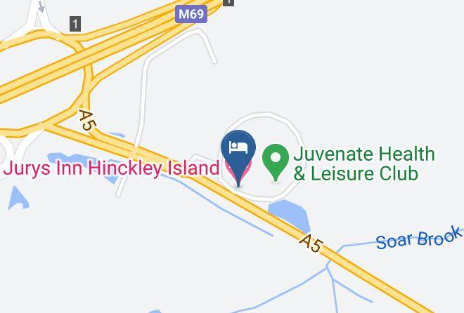 Leicestershire - Jurys Inn Hinckley Island Hotel Maps