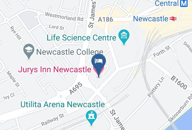 Newcastle Upon Tyne - Jurys Inn Newcastle Maps