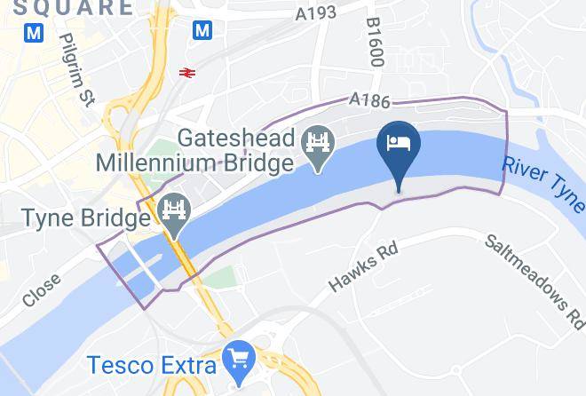 Gateshead - Jurys Inn Newcastle Quayside Maps