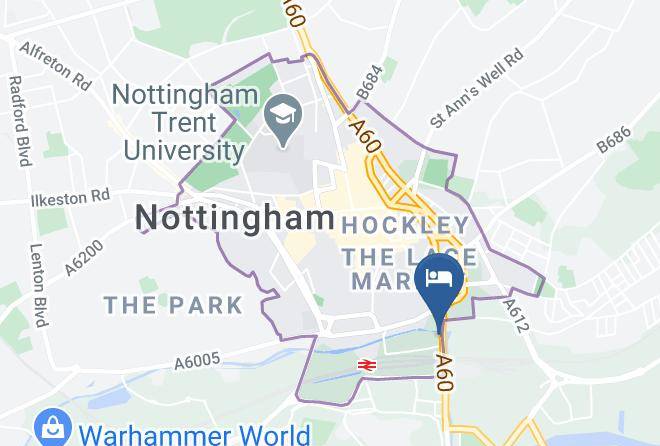Nottingham City - Jurys Inn Nottingham Hotel Maps
