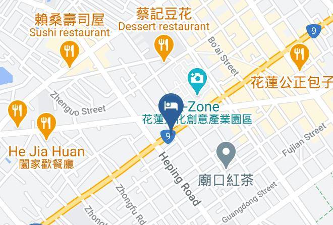 Just Sleep Hualien Zhongzheng Mapa - Taiwan - Hualiennty