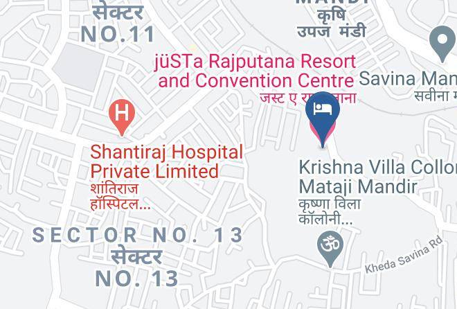 Udaipur - Justa Rajputana Resort And Convention Centre Maps