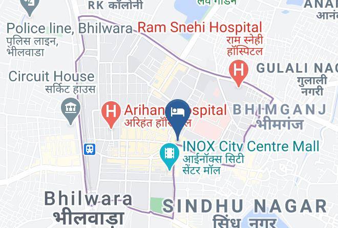 Bhilwara - Jyoti Hotel Suruchi Restaurant Maps