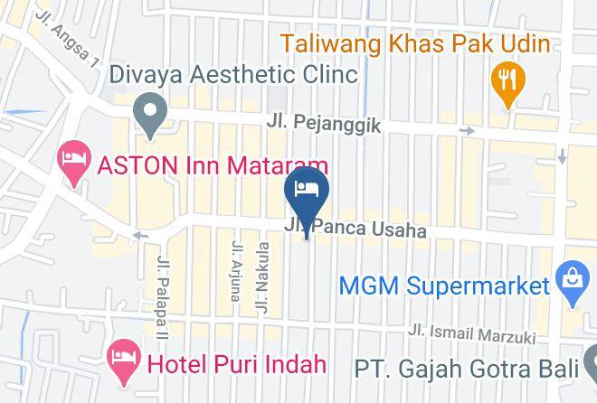 Kota Mataram - Kabana Hotel Maps