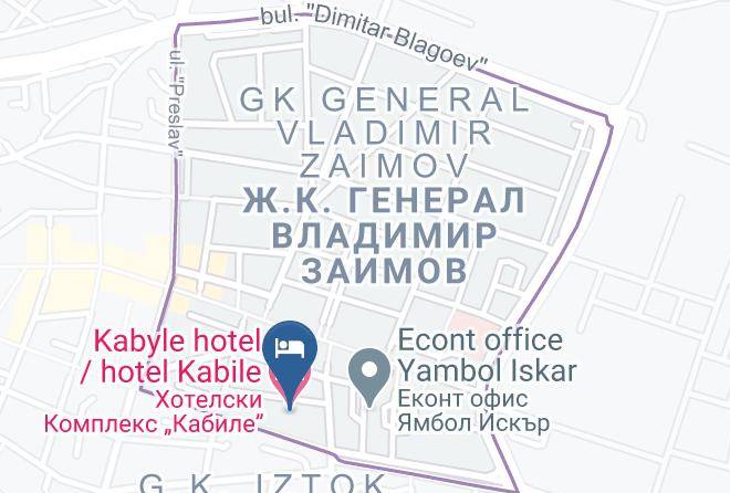 Yambol - Kabyle Hotel Hotel Kabile Maps