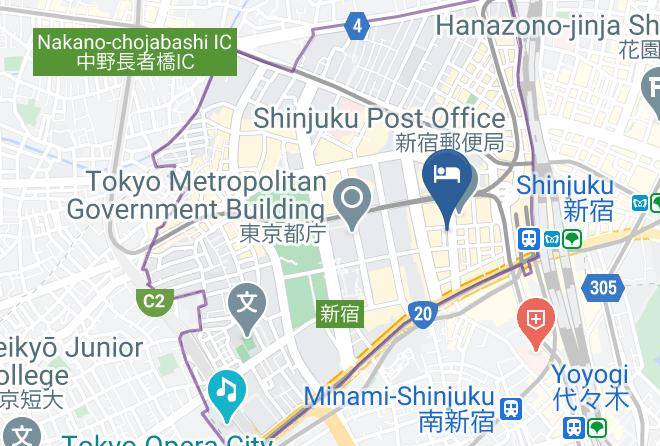 Shinjuku Ward - Kadoya Hotel Maps