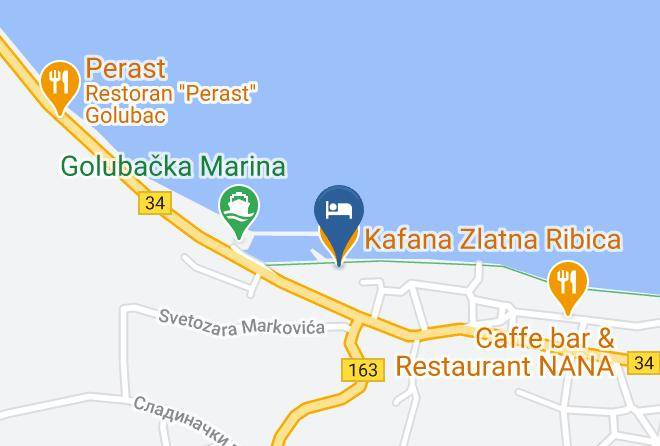 Branicevo District - Kafana Zlatna Ribica Maps