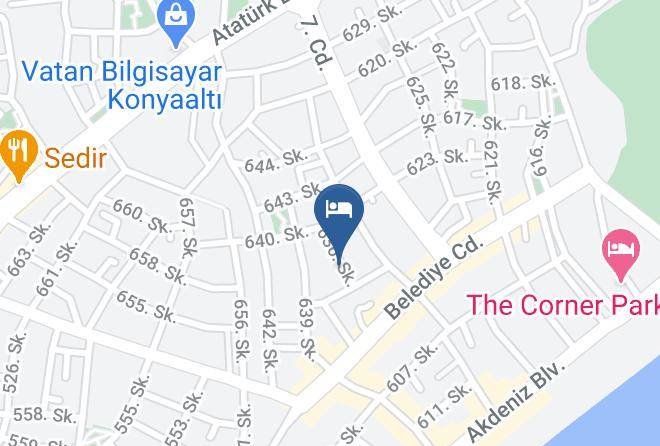 Konyaalti - Kafkas Hotel Maps